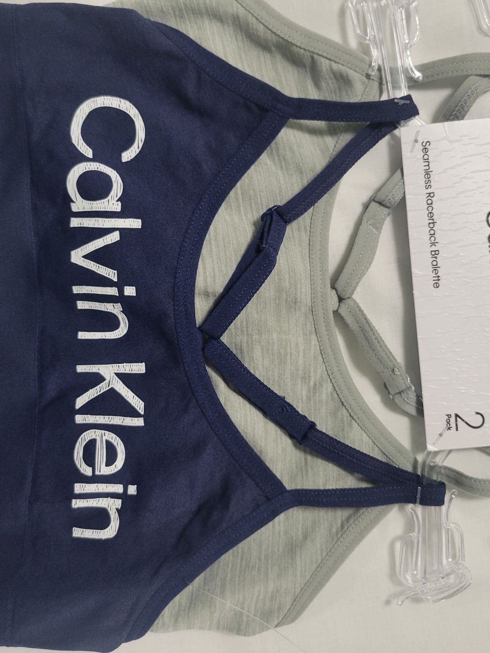 Calvin Klein Navy Seamless Racerback Bralette